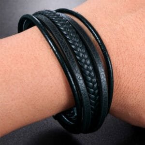 pulsera de cuero para hombre