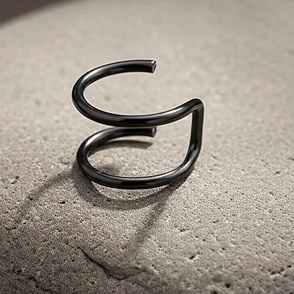 earcuff Dual | Acero de Titanio para Hombre | Madox